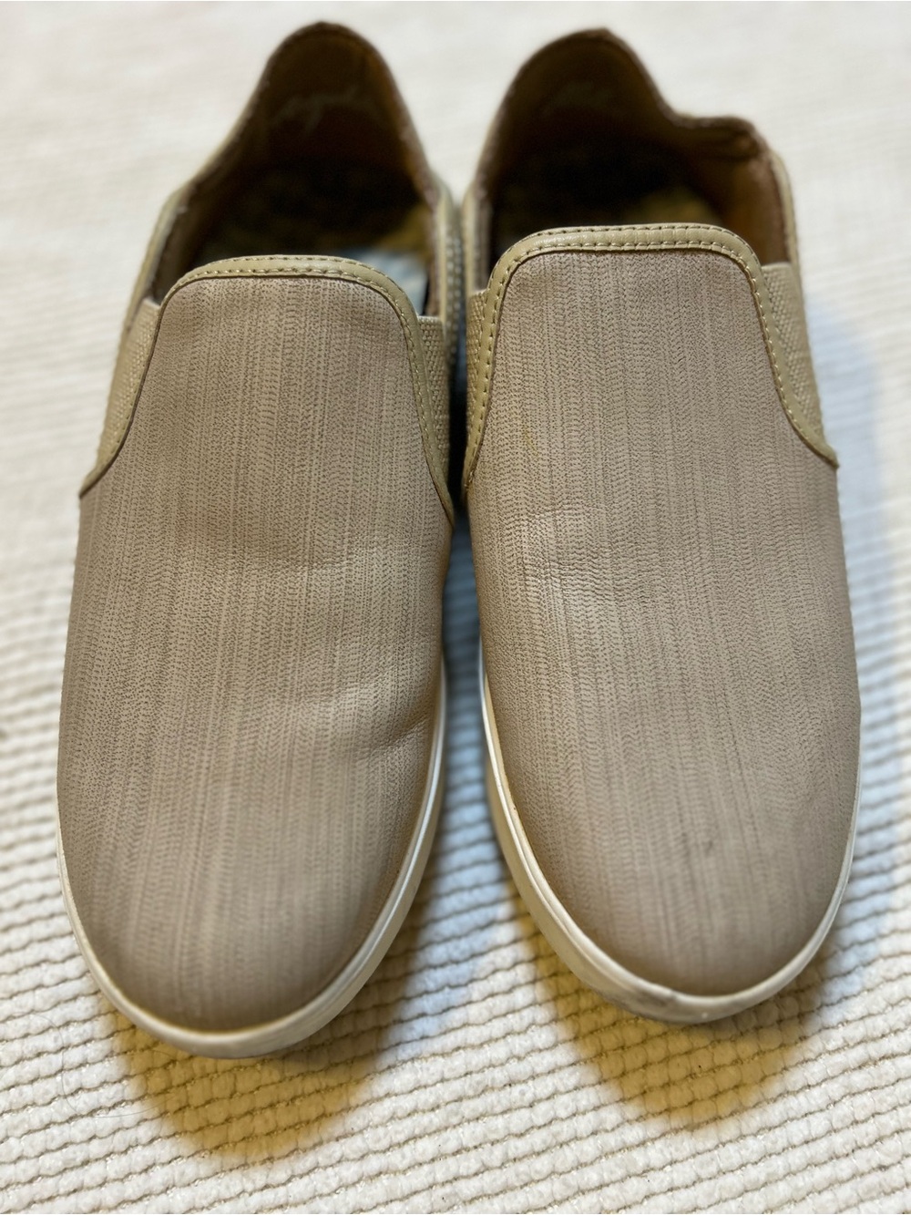 ALOHA Collection Women’s Slip-On Moccasins in Taupe Beige